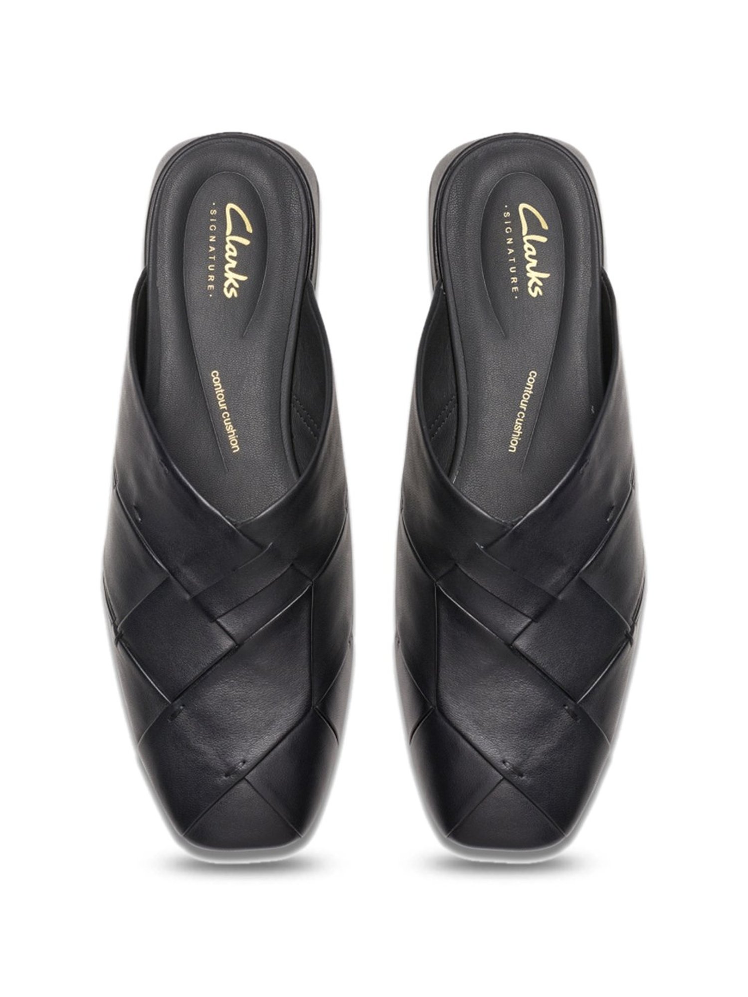 Clarks Women's Ubree15 Woven Black Mule Shoes