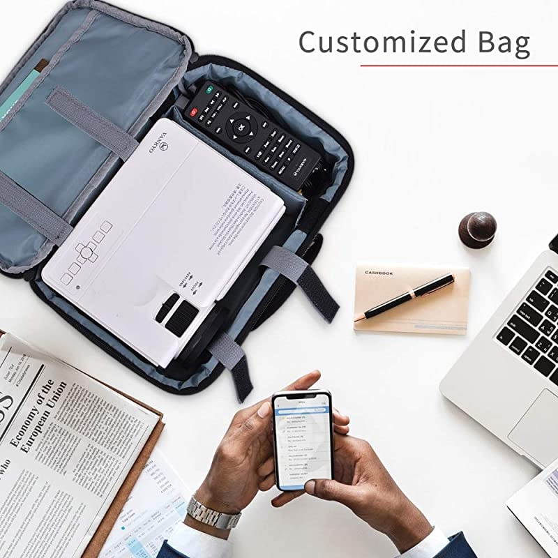 LEISURE 3 Mini Projector 1080P and 170 Display Supported Portable Movie Projector with 40000 Hrs LED Lamp Life Compatible with TV Stick PS4 HDMI VGA TF AV and USB