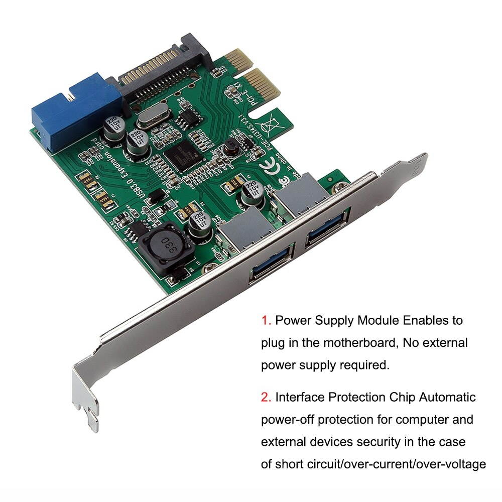 PCI-E to 3.0  Speed Expansion Card 19-PIN PCI Express Adapter Converter Card For Desktop PC