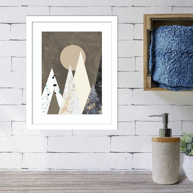12" x 15" Mountain Peaks by Design Fabrikken Framed Wall Art Print - Amanti Art
