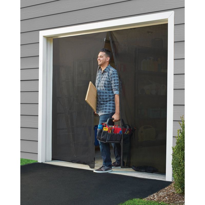 Magic Mesh Hands-Free Garage Screen Door