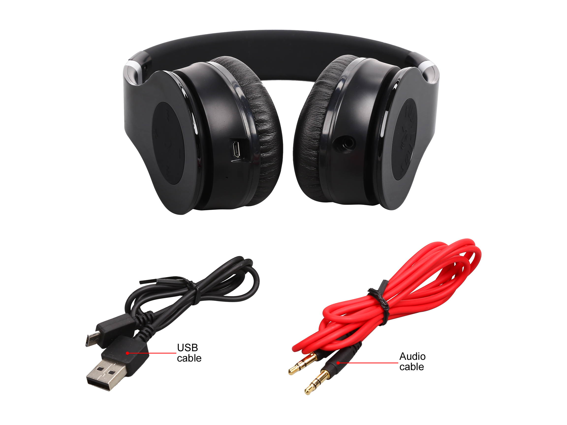 Fuji Labs Wireless AUFJ-W-HD2000-BK Professional Stereo Headphones - Black