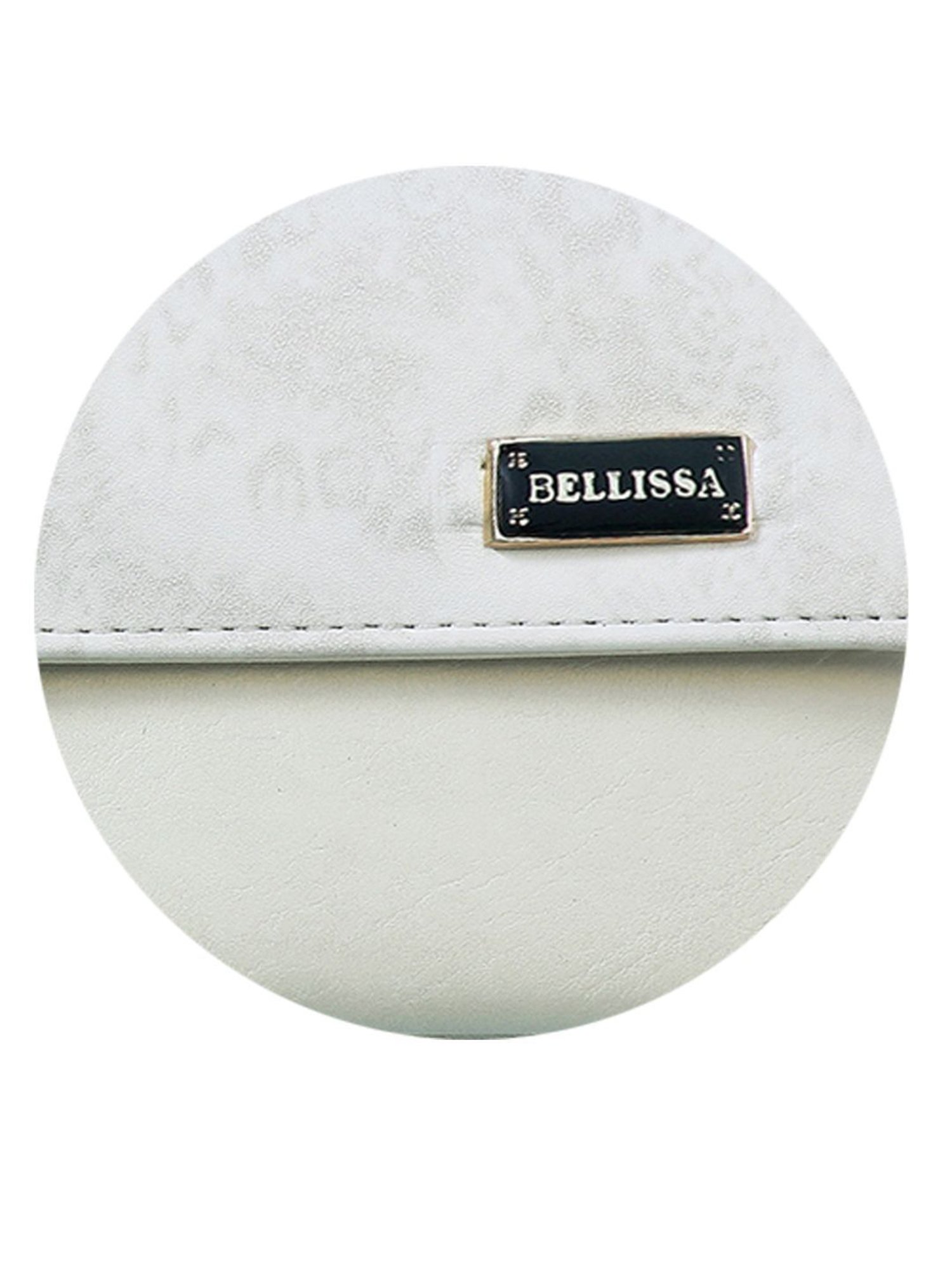 Bellissa Cream Printed Premium Tri-Fold Wallet for Women
