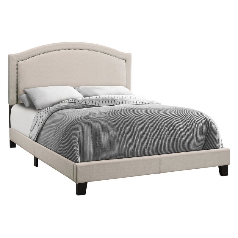 Queen Size Bed Linen with Brass Trim Beige - EveryRoom