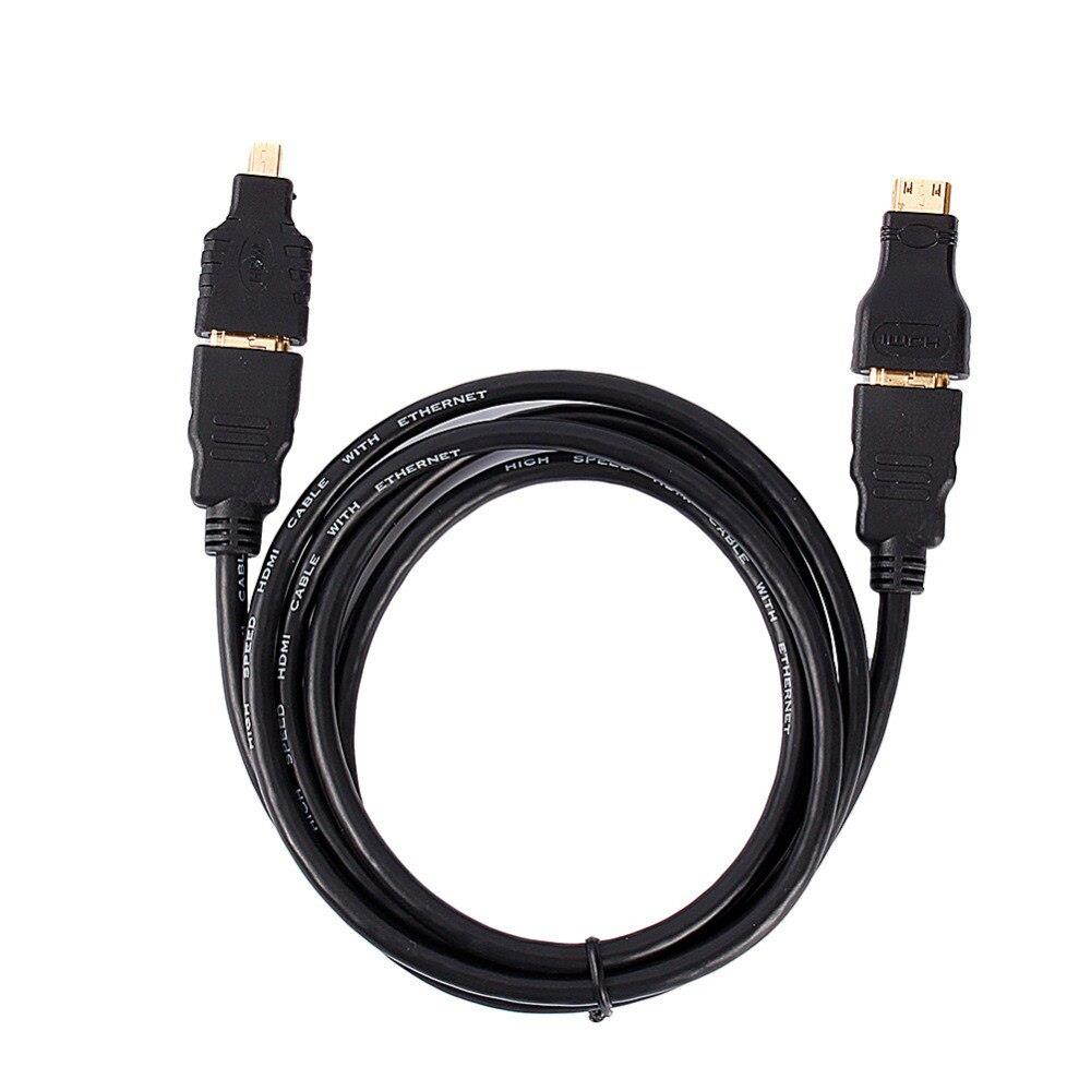 Full HD 3 In 1 HDMI TO HDMI Mini HDMI Micro HDMI Cable V1.4 Gold-plating Adapter Converter for Xbox 360 HDTV 1080P Mobile etc