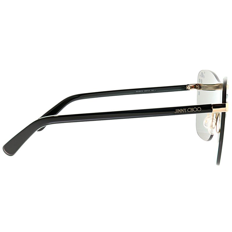 Jimmy Choo  SRF U4 Womens Square Sunglasses Rose Gold Black 99mm