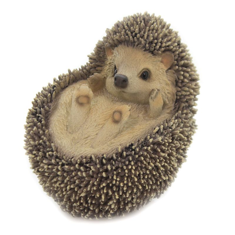 Animal 4.75" Driftwood Hedgehog Spiny Mammal Cute Figurine Pacific Trading  -  Decorative Figurines