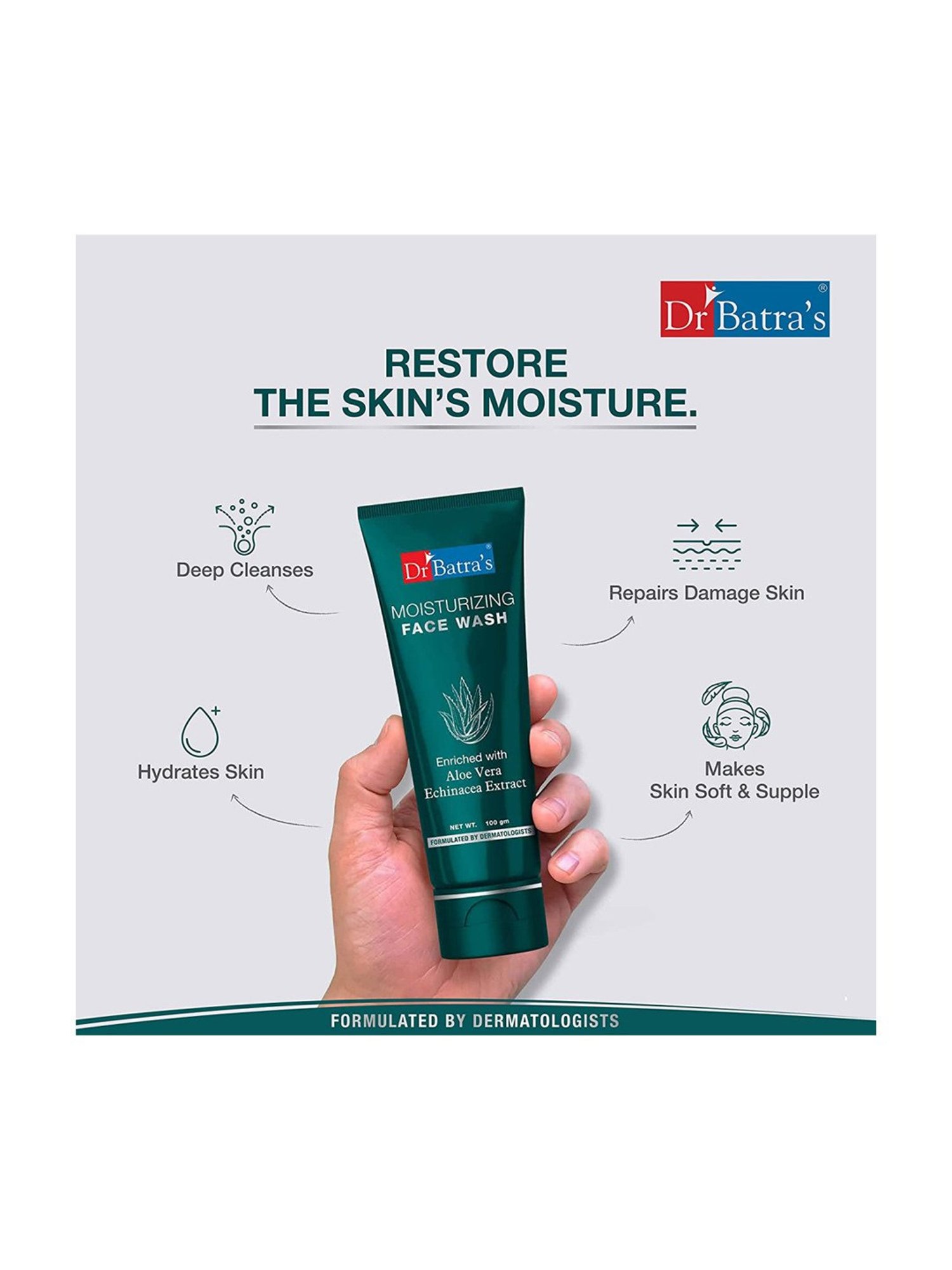 Dr. Batra's Face Wash Moisturizing - 100 gm