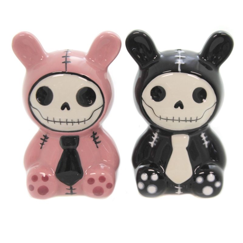 Tabletop 3.5" Bun Bun Furrybones Set/T Salt Pepper Shaker Halloween Pacific Trading  -  Salt And Pepper Shaker Sets