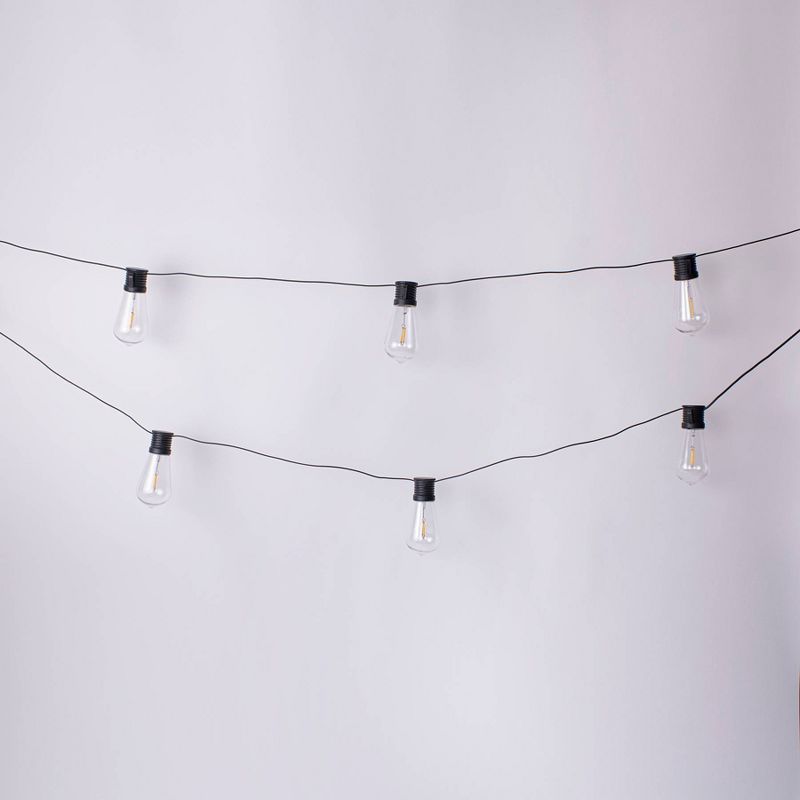 10pc LED Vintage Edi-Sol Outdoor Solar String Light Set - Echo Valley