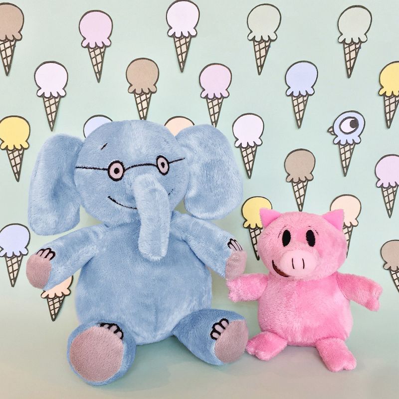 YOTTOY Elephant 7" & Piggie 5" Plush Set of Companion Soft Toys