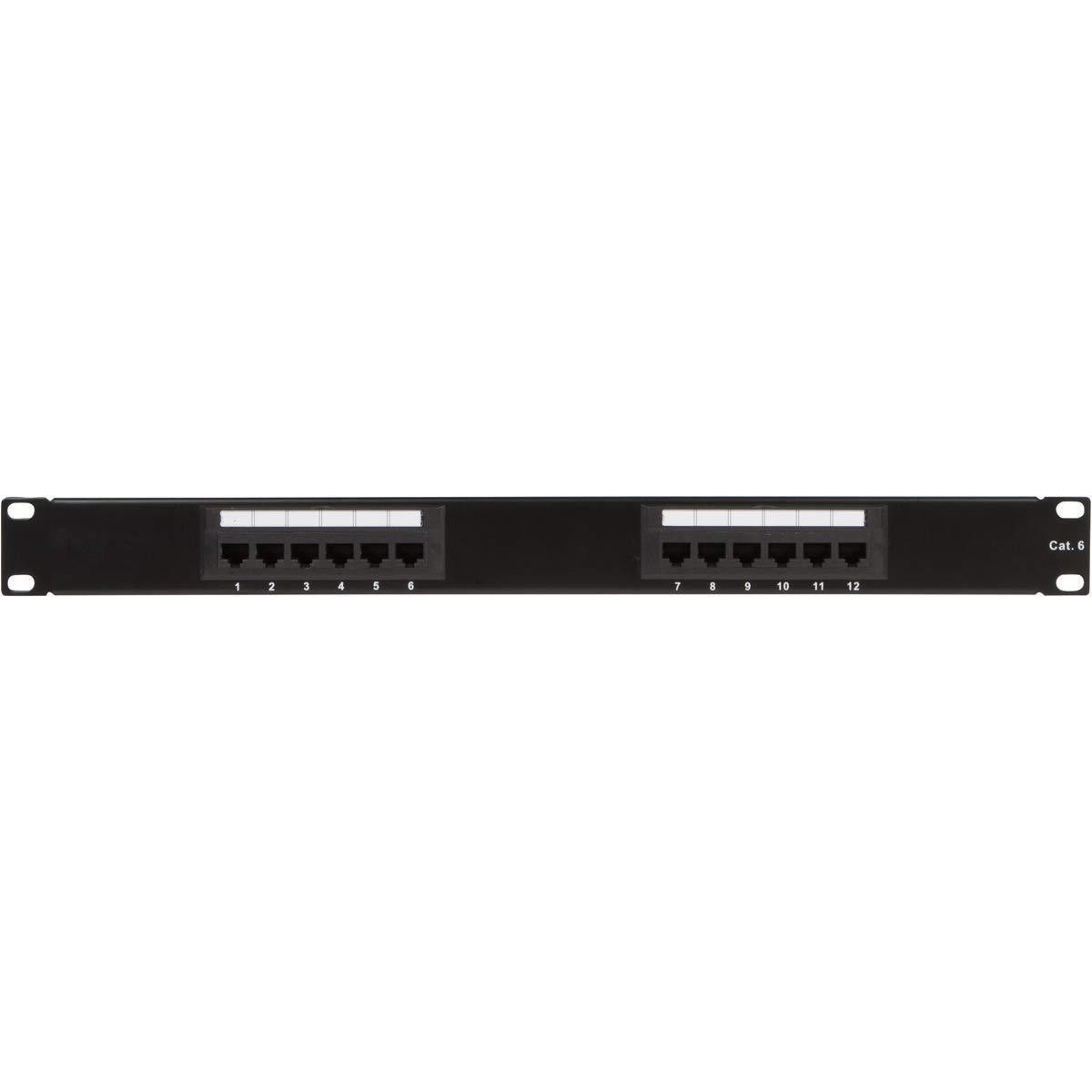 Buyer's Point 12 Port Cat6 RJ45 Patch Panel Rackmount or Wallmount with Punch Down Tool and Cable Management System , Server, Compatible with Cat 3/4/5/5e/6