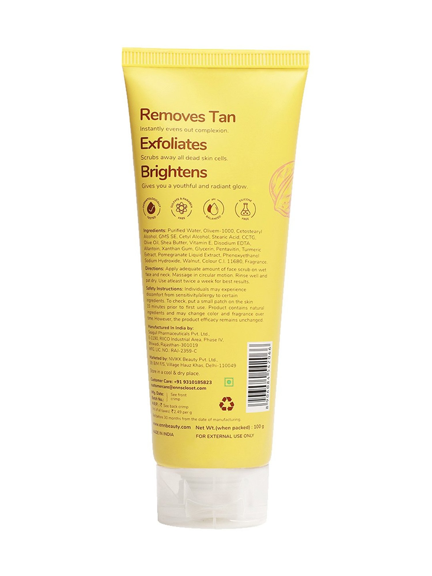 ENN Litt Up Ubtan Tan Removal Face Scrub - 100 gm