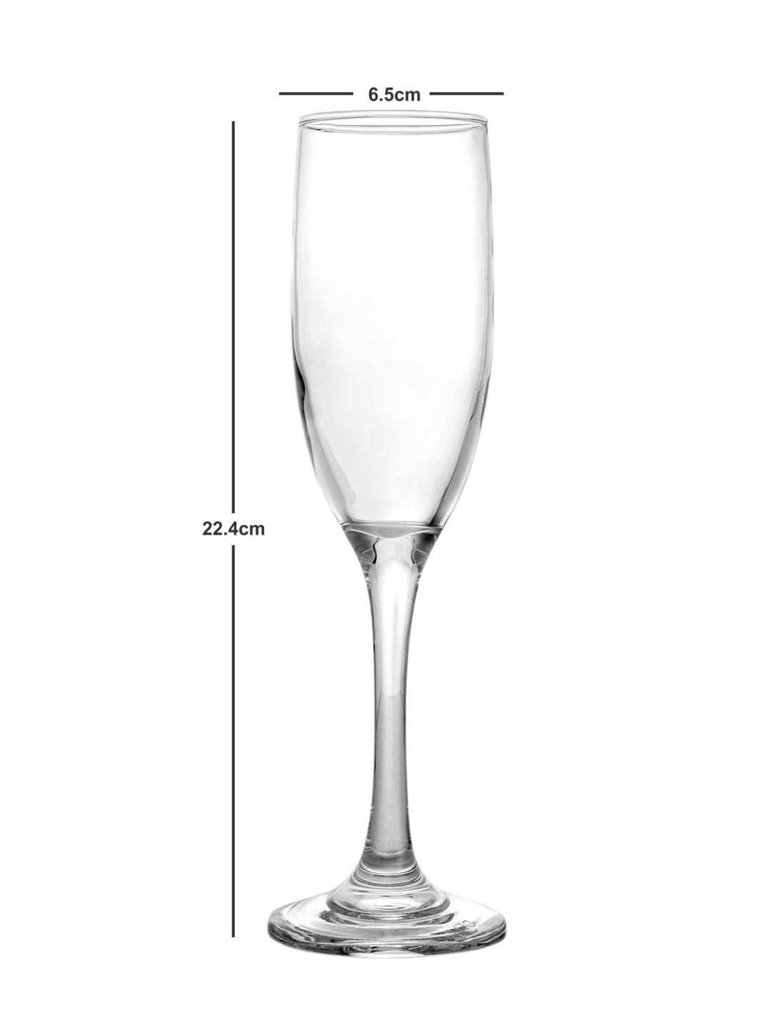 Goodhomes Wine Transparent Glass Tumbler Drinking Glasses (0.18 L) - Set of 6