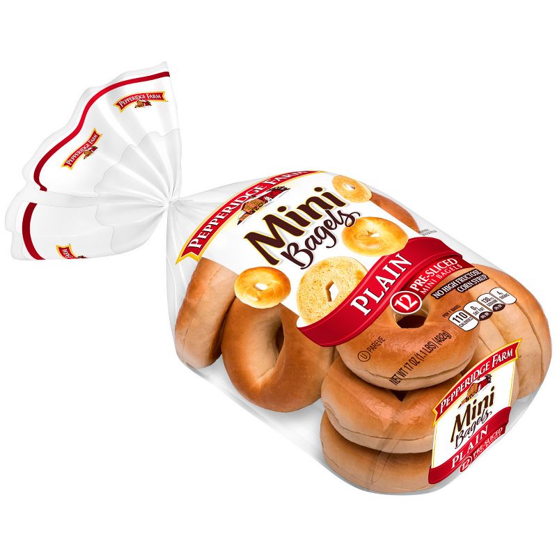 Pepperidge Farm Plain Mini Bagels - 17oz/12pk