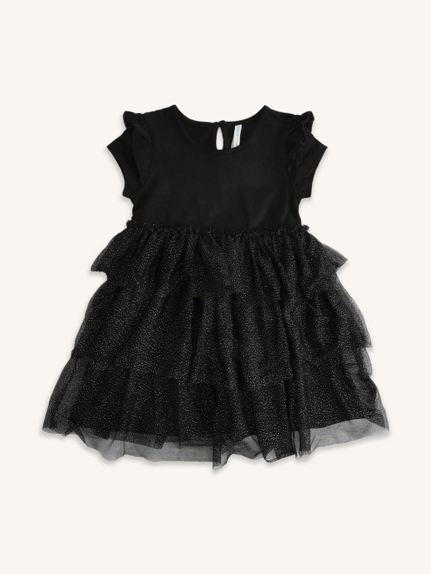 Pantaloons Junior Black Cotton Printed Dress