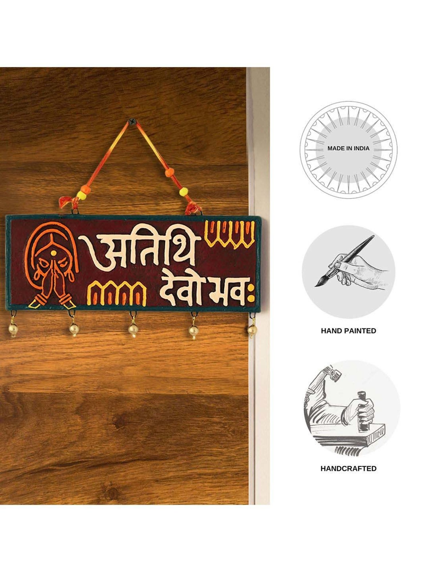 ExclusiveLane Atithi Devo Bhava Terracotta Wall Hanging Decor