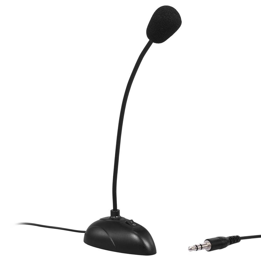 Computer Microphone Desktop Capacitive Microphone Wired Microphone 3.5mm Interface for Lecture Conference Voice Chat