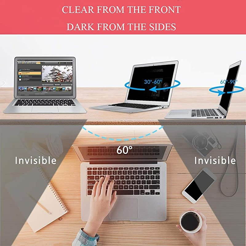 14 inch Laptop Privacy Screen Protector Computer Widescreen Monitor Privacy Filter w/Anti-Glare/Scratch/Fingerprint/Radiation, Black(16:9)