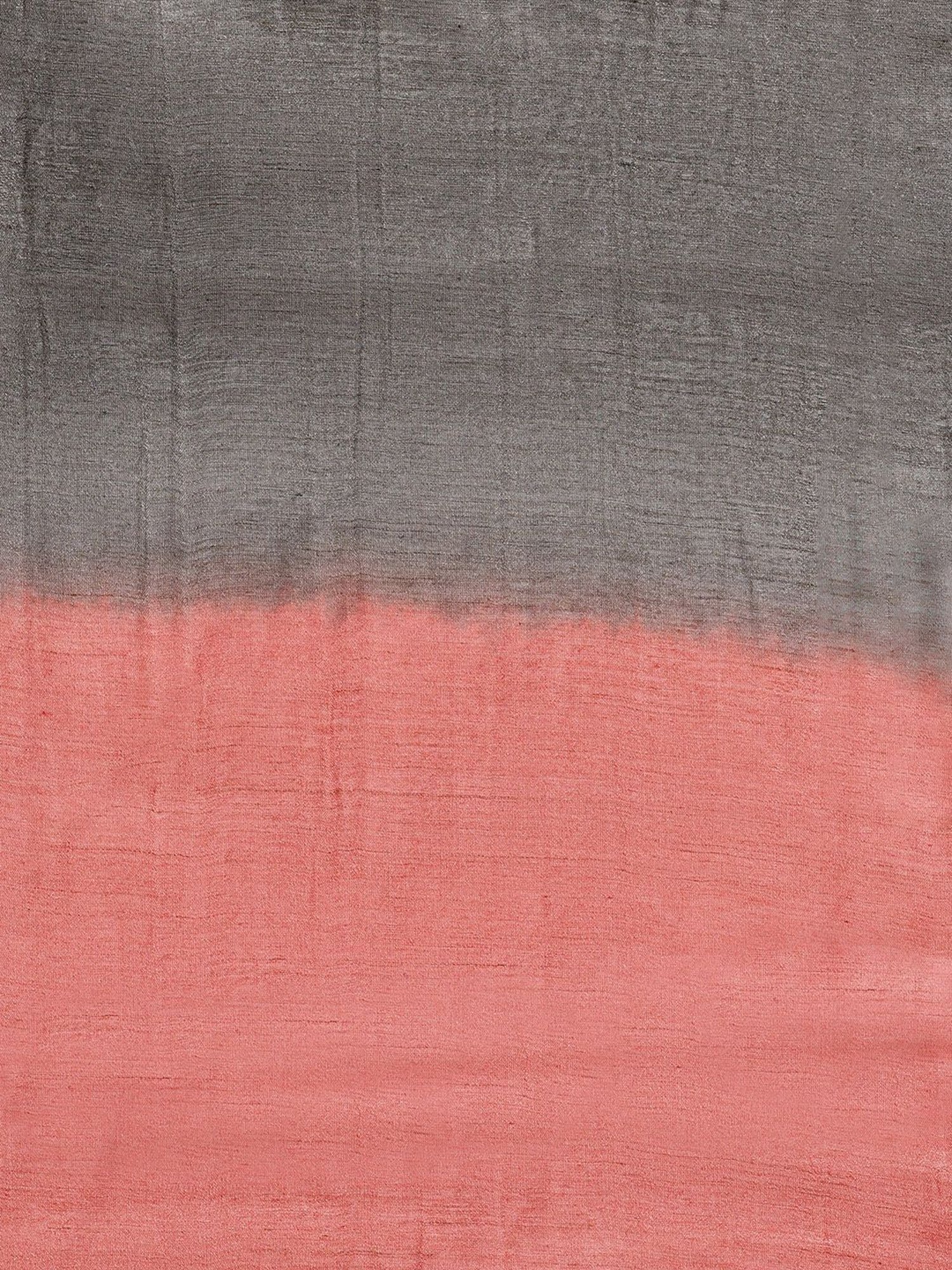 Kalakari India Charcoal Saree With Unstitched Blouse