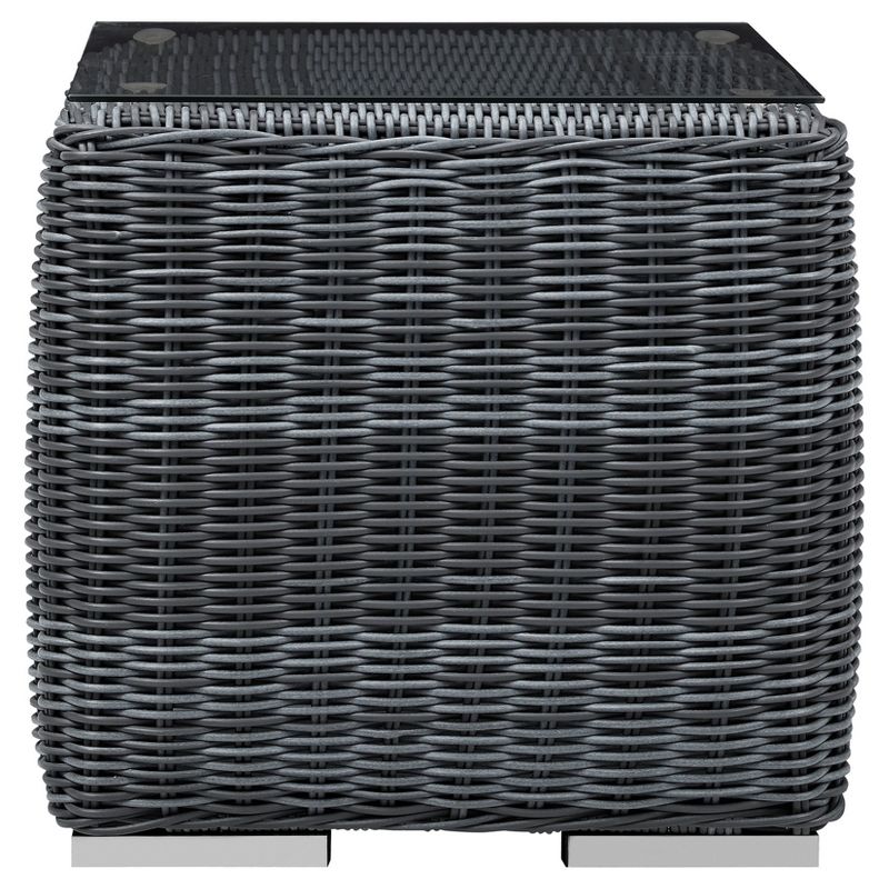 Summon Outdoor Square Patio Side Table - Gray - Modway