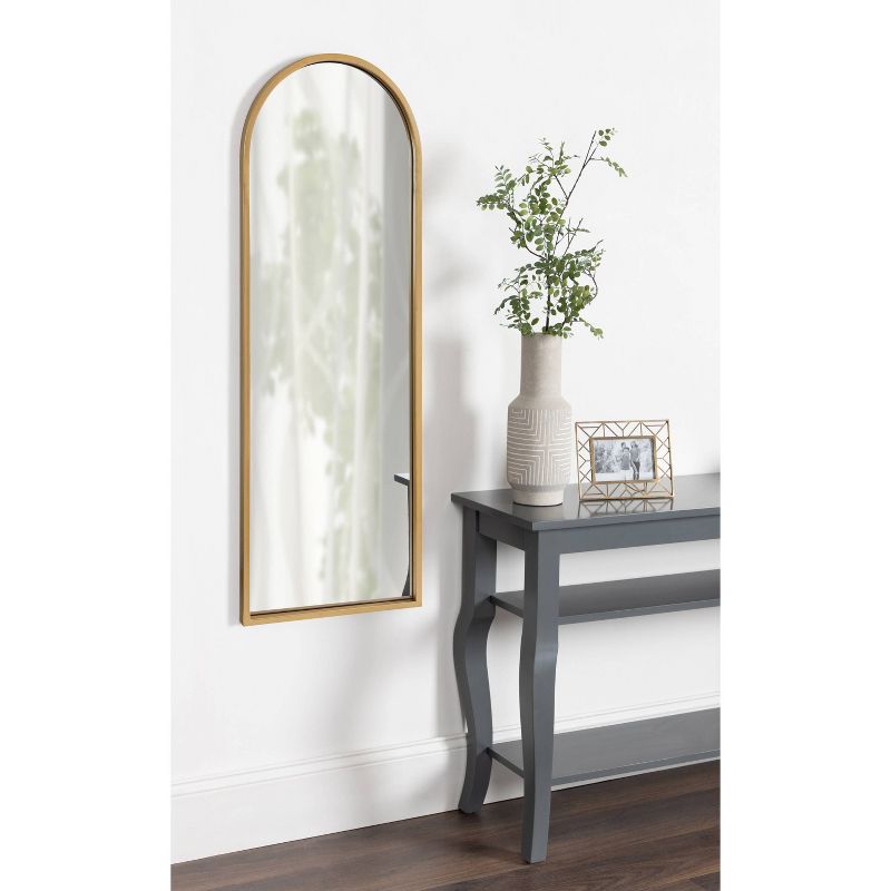16" x 47" Valenti Tall Framed Arch Mirror Gold - Kate and Laurel
