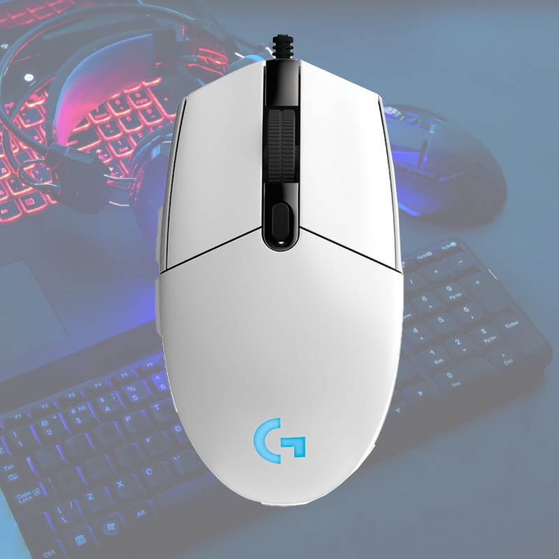 for Logitech G102 6 Buttons 6000DPI Mouse Optical USB Wired Gaming Mouse for Windows 7/8/10/Vista/XP
