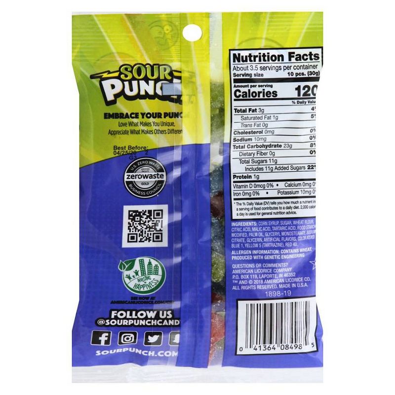 Sour Punch asst Bites - 3.7oz