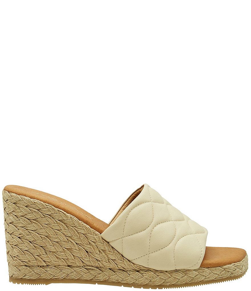 Andre Assous Analise Quilted Leather Espadrille Slides