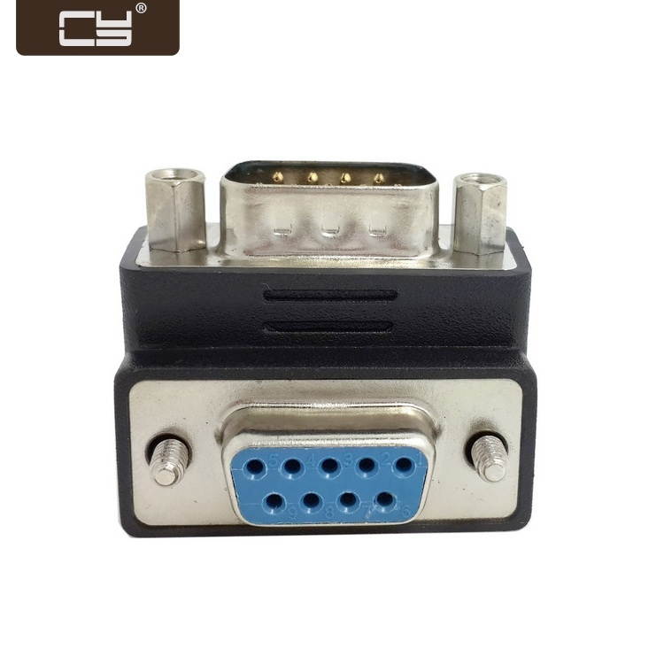 CY D-Sub RS232 9Pin Male to Female Up Angled 90 Degree Extension Adapter DB-016-UP