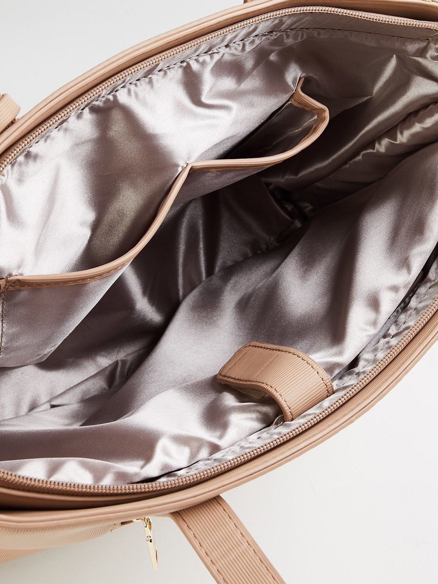 Code by Lifestyle Beige Textured Tote Bag