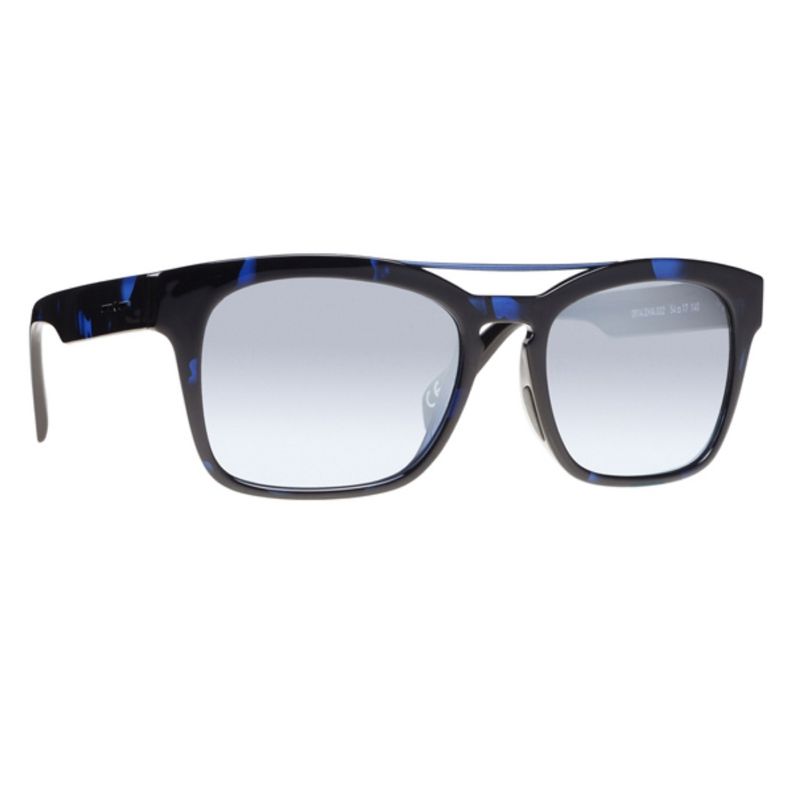 Italia Independent I-I Mod  DHA 022 Unisex Rectangle Sunglasses Blue Havana 54mm
