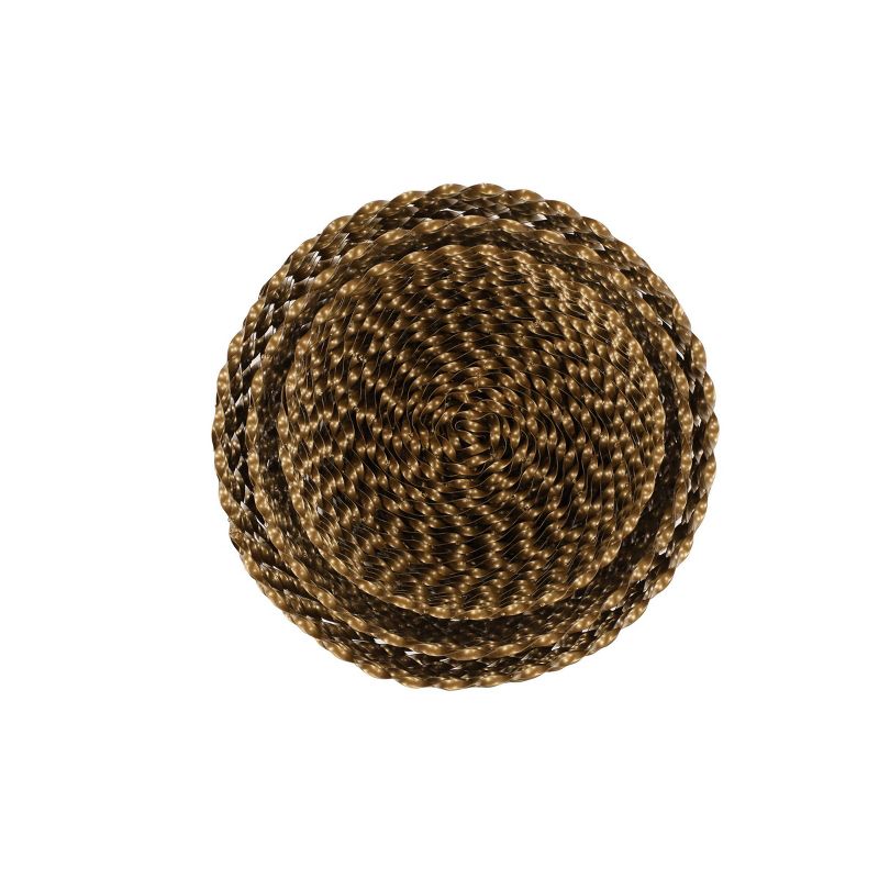 Set of 3 Round Modern Metal Basket Gold - Olivia & May