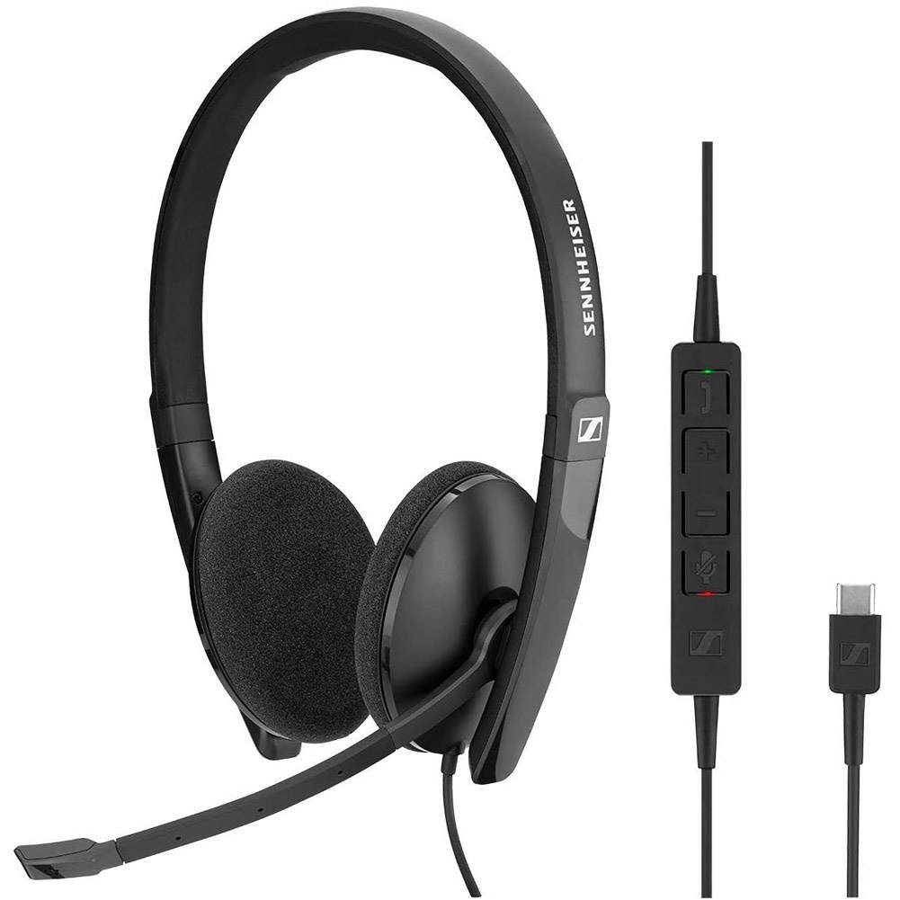EPOS SC 160 USB-C (508354) - Double- Sided (Binaural) Headset for Business Professionals | with HD Stereo Sound, Noise-Canceling Microphone, USB-C Connector (Black)
