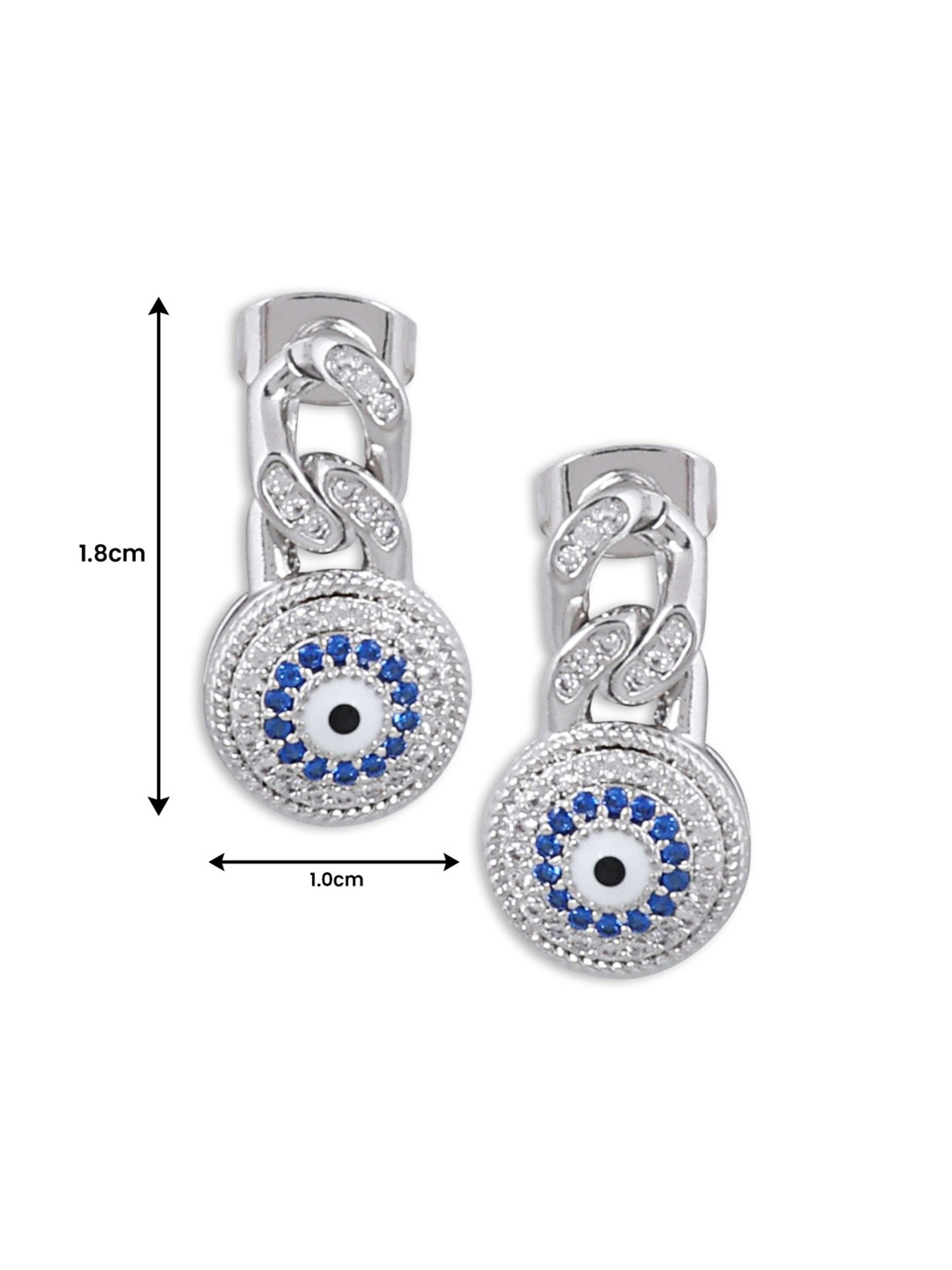 The Real Effect London 800 Sterling Silver Stud Earrings for Women