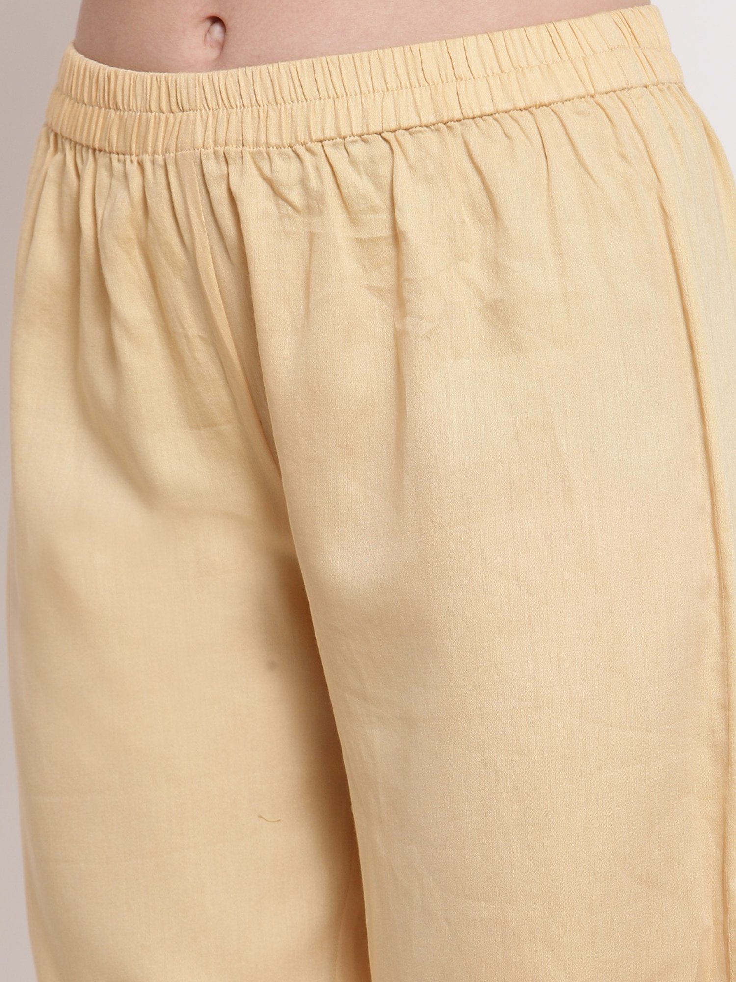 DART STUDIO Beige Relaxed Fit Palazzos