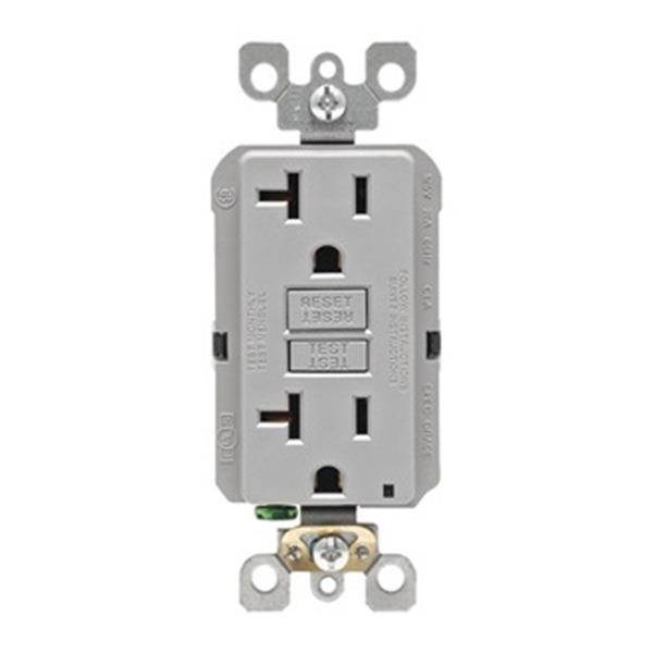 GFCI, Slim Suplex, 15A, 125V, Gray