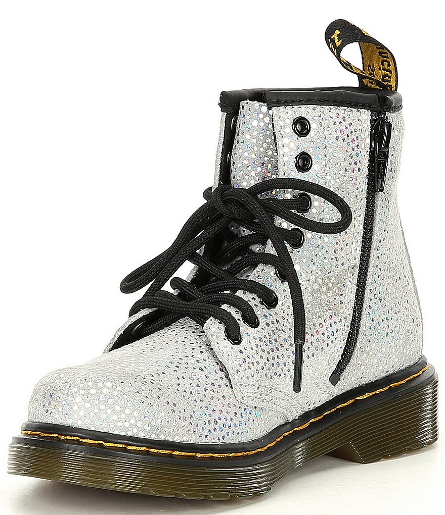 Dr. Martens Girls' 1460 Metallic Suede Boots (Toddler)