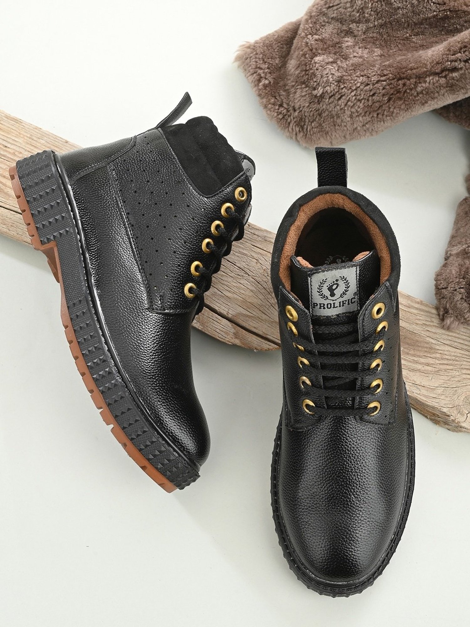 Prolific Men's Black Derby Boots
