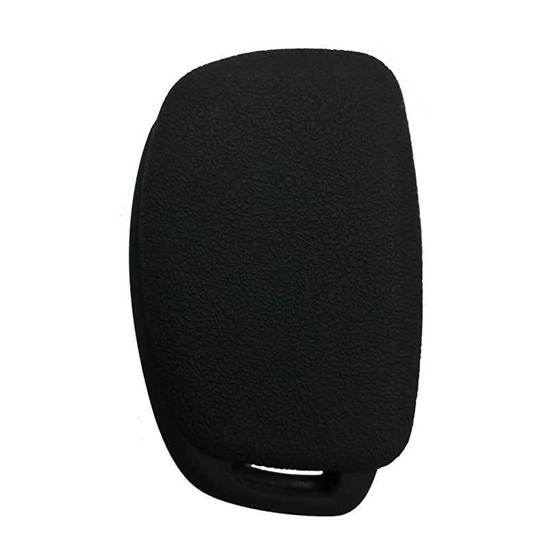 2Pcs  Silicone Flip Key Fob Remote Protector Holder Skin Jacket Cover Case for Hyundai Sonata Santa Fe Tucson Black Purple