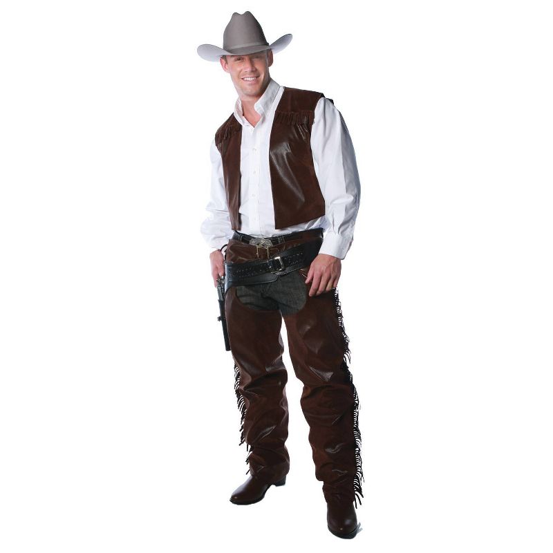 Adult Vest and Chaps Set Halloween Costume One Size