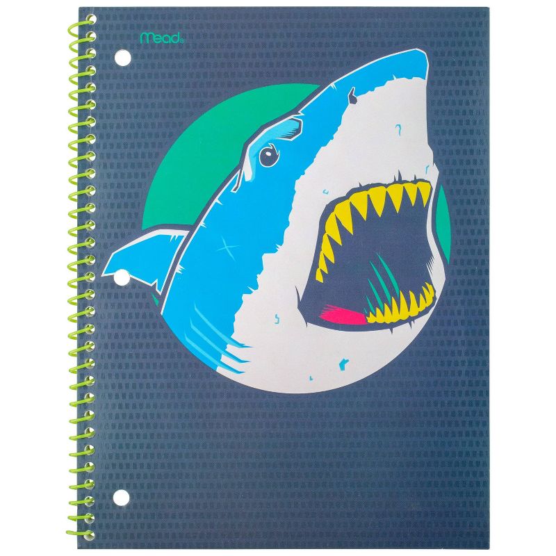 Mead Shark 1 Subject Wide Ruled Spiral Notebook