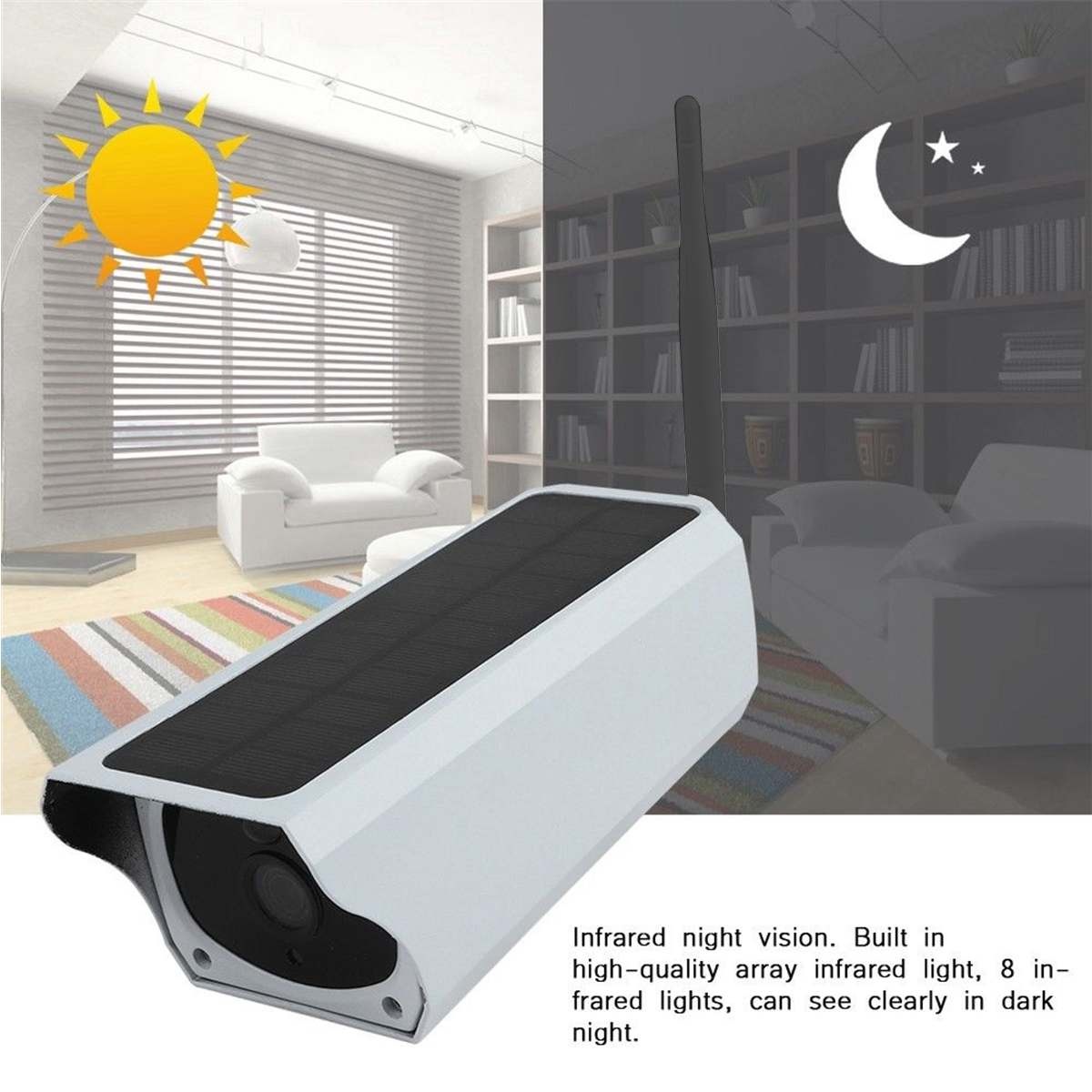 1080P Solar IP Camera 2MP Wireless Wi-fi Security Surveillance Waterof Outdoor Camera IR Night Vision Solar Power HD Camera