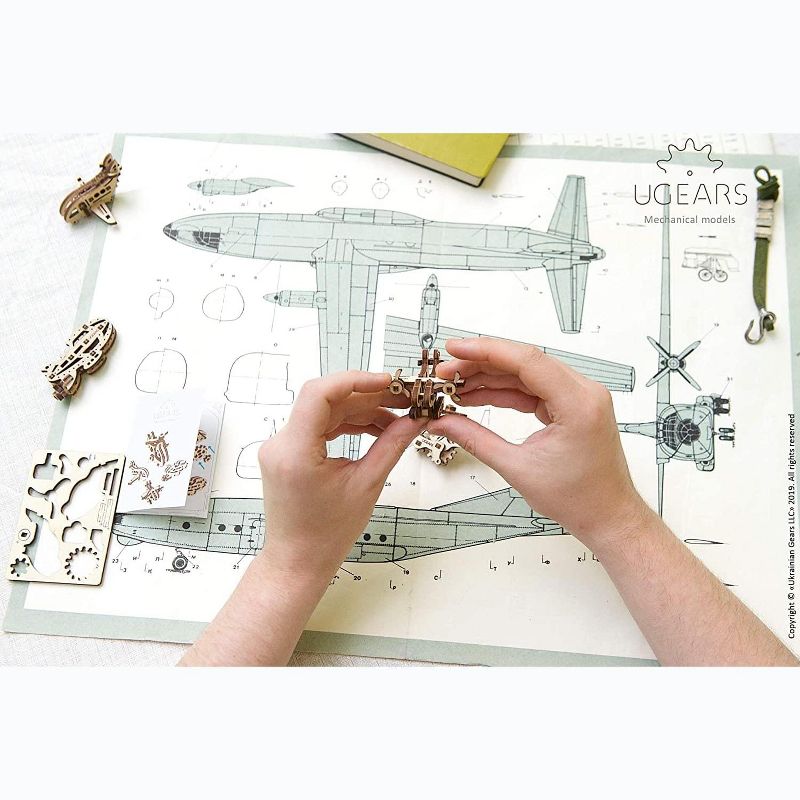 UGears Models UGears U-Fidget 3D Wooden Puzzle Set | Planes