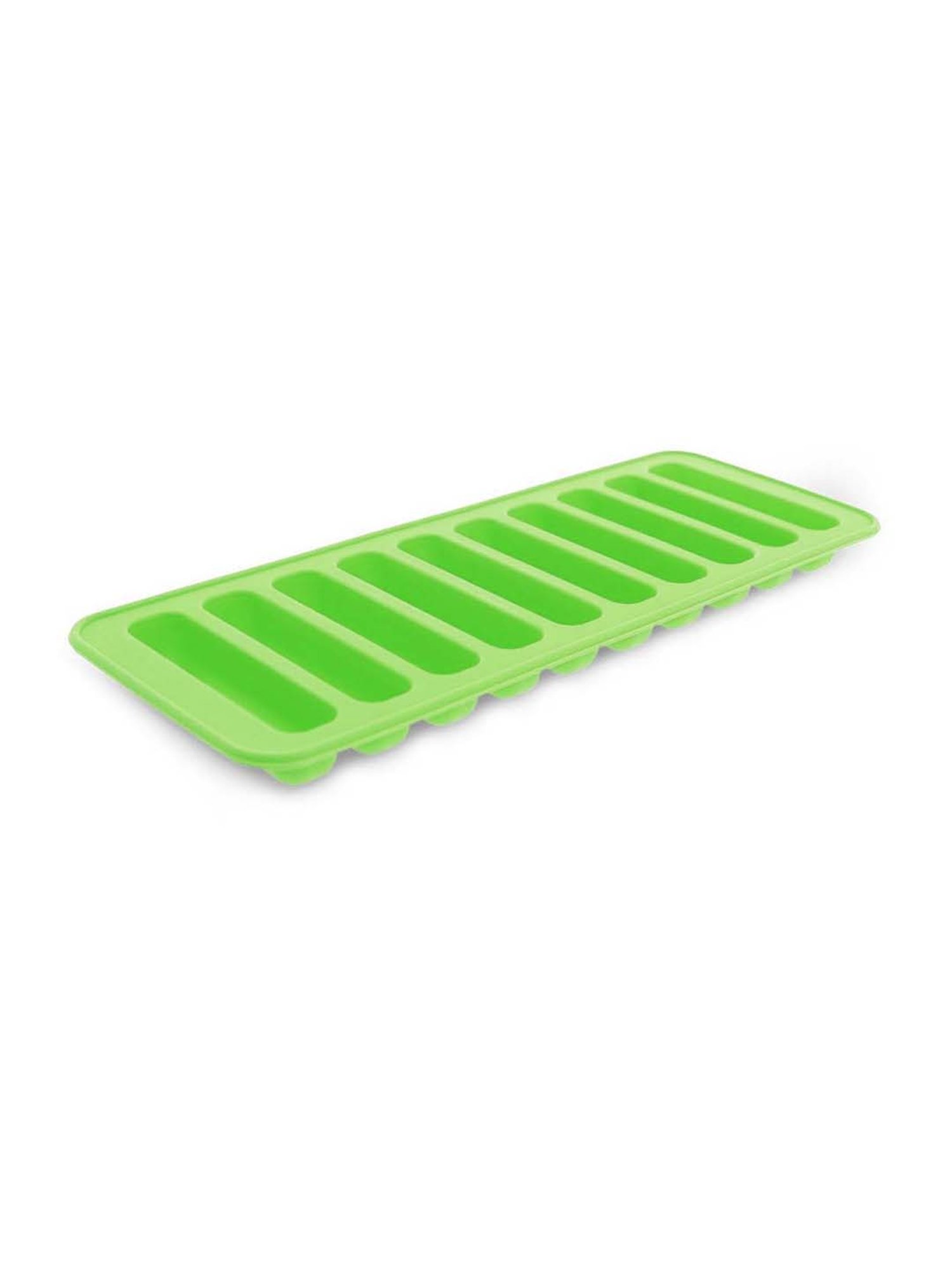 HAZEL 10 Cavity Silicon Chocolate Bar Ice Cube Mould, 1 Pc, Green