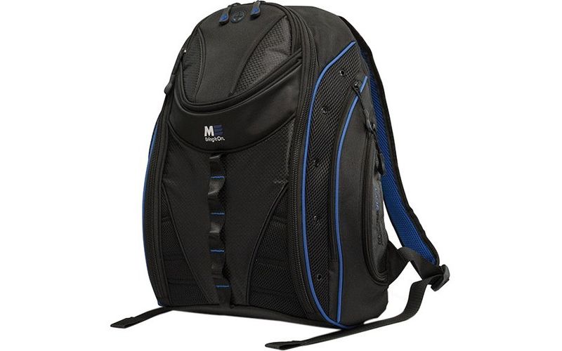 Mobile Edge Express MEBPE32 Carrying Case (Backpack) for 17" MacBook - Black, Royal Blue - Ballistic Nylon - Shoulder Strap