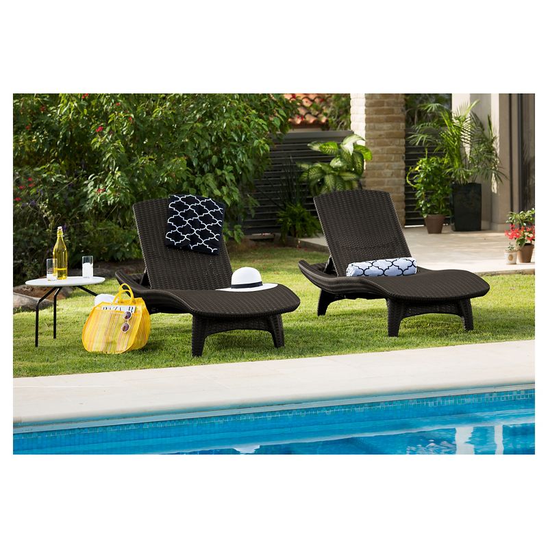 Pacific Sun 3pc Loungers with Table Set Brown - Keter