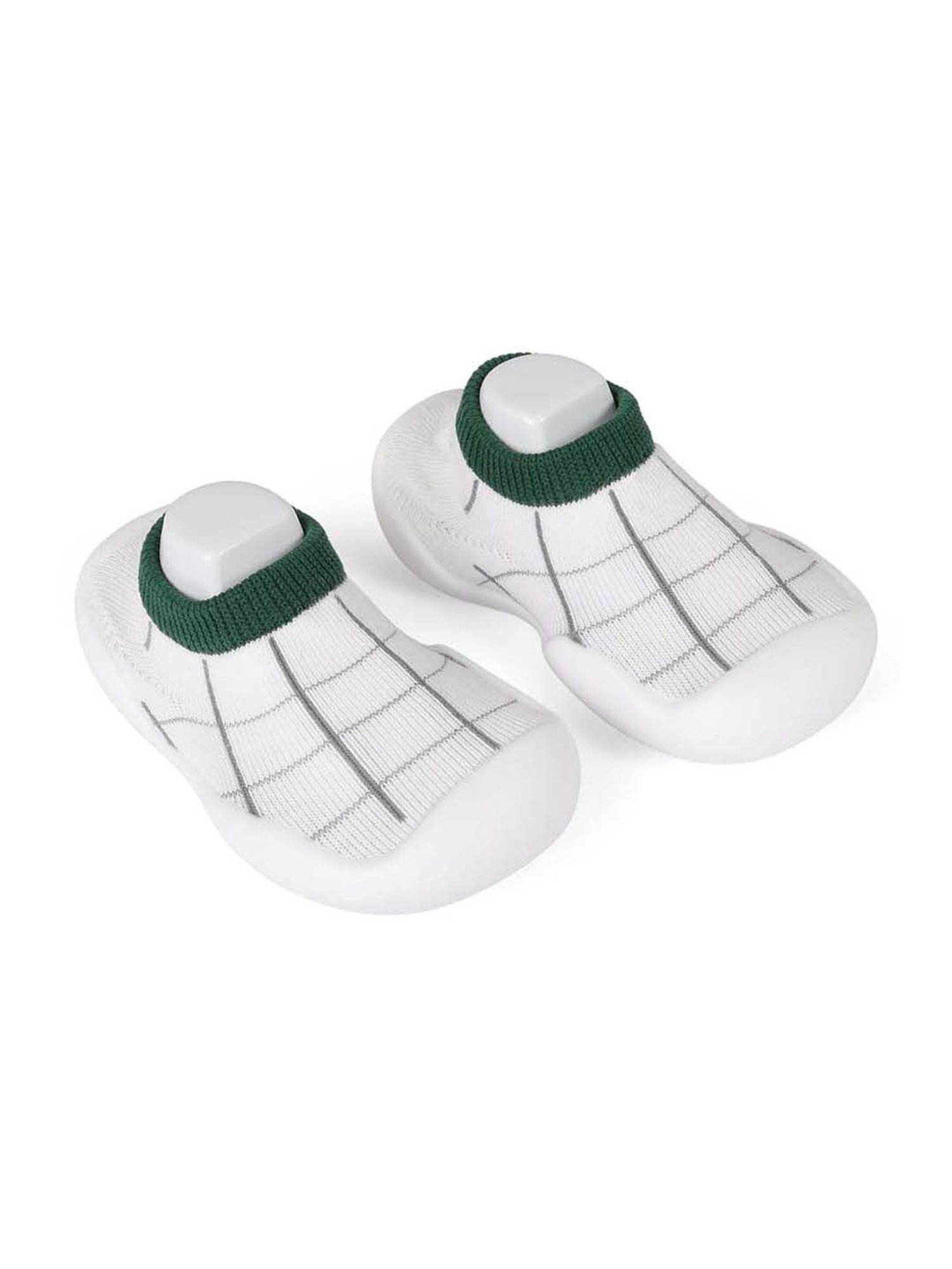 Baby Moo Kids White & Grey Chequered Pair Of Shoes