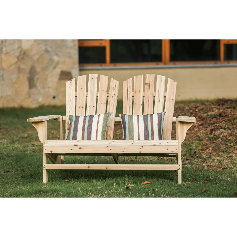Wood Adirondack Love Seat - Patio Festival