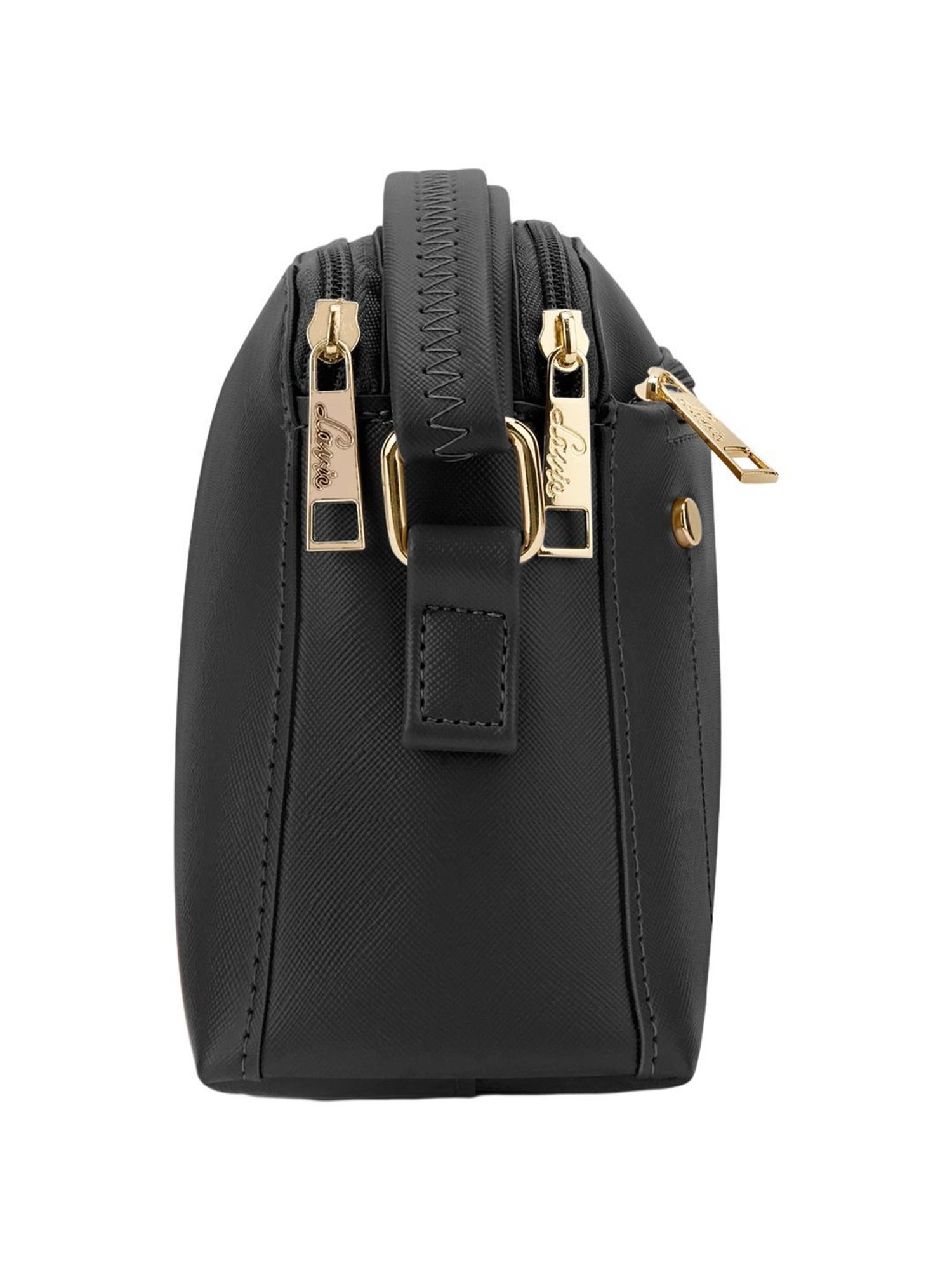 Lavie Black Solid Small Sling Handbag